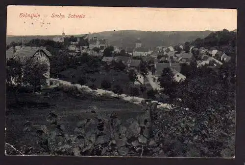 27672 Ansichtskarte Hohnstein Sächs. Schweiz 1913