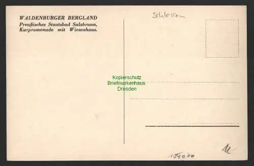 154070 Ansichtskarte Waldenburger Bergland Preußisches Salzbrunn um 1935 Wiesenhaus