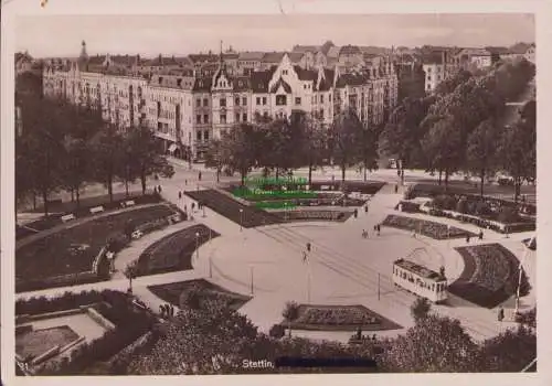 153318 AK Stettin Platz Kaiser Wilhelm - Platz um 1935 Echte Fotografie