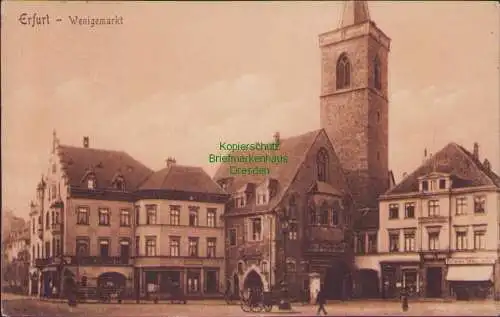 152301 Ansichtskarte Erfurt Wenigemarkt 1908