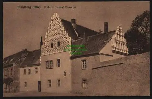 151659 Ansichtskarte Mühlberg Elbe Probstei Heimat Museum um 1910