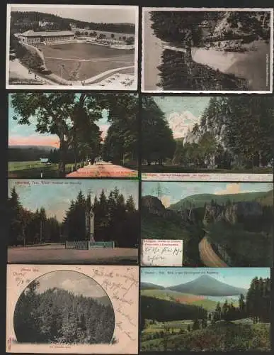 151500 8 Ansichtskarte Oberhof Thür. Kanzlergrund Ruppberg Triefstein 1906 Finkensteine