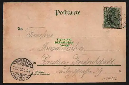 150582 Ansichtskarte Dippoldiswalde 1900 Gesamtansicht