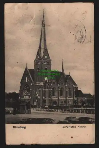 148373 Ansichtskarte Daugavpils Dünaburg Lettland 1918 Lutherische Kirche Blutuntersuchung