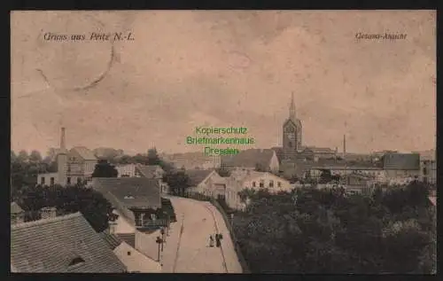 148071 Ansichtskarte Peitz N.-L. Panorama 1909