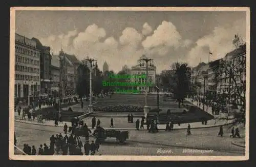 143977 Ansichtskarte Posen Wilhelmplatz Felstpost 1940