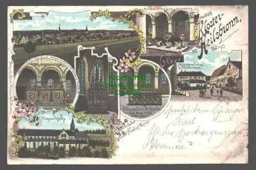 141925 Ansichtskarte Kloster Heilsbronn Franken Litho 1900