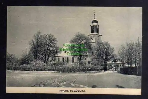 131990 AK Kirche zu Zöblitz 1916 Winterbild