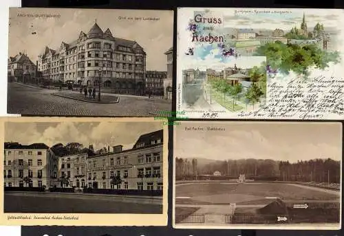 128765 7 AK Aachen Litho 1899 Burtscheid Rosenbad Waldstadion 1939 Landesbad 191