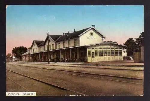 117807 AK Vinkovci Bahnhof Gleisseite um 1915 Kolodvor