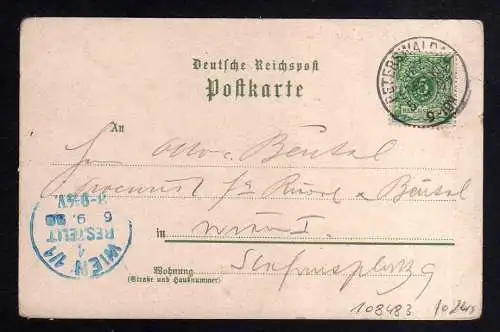 108483 AK Peterswaldau Litho 1899 Gasthaus z. deutschen Krone Ulbrichshöh Amtsge