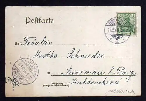 108062 AK Ober Rossau Oberrossau bei Hainichen 1905 Gasthof Litho Schule Obeförs