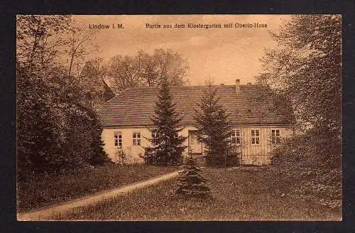 105827 AK Lindow i. M. Klostergarten Oberin Haus um 1915