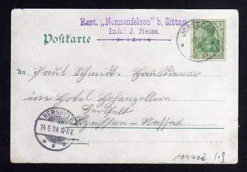 104402 AK Johnsdorf Nonnenfelsen Restaurant 1904