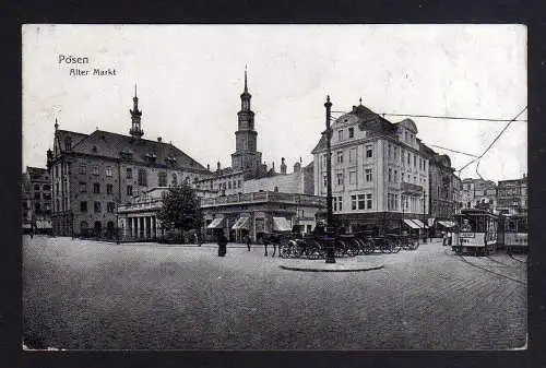 104670 AK Posen Alter Markt 1918 Feldpost