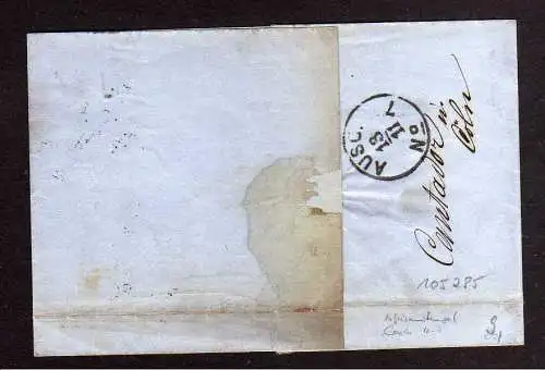 105285 DR 19 auf Faltbriefhülle Hufeisenstempel Köln 1873