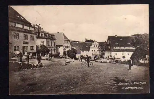 103371 AK Lauenstein Marktplatz 1905 Springbrunnen