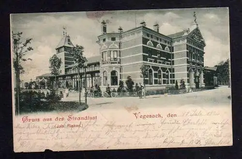 103568 AK Vegesack Bremen 1900 Gasthaus Strandlust Joh. Riecken