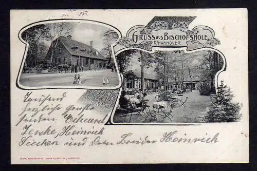 103212 AK Bischofshole bei Hannover Gasthaus Gaststätte 1905