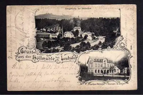 102722 AK Leubsdorf Sachsen 1904 Gasthaus Höllmühle W. Steyer