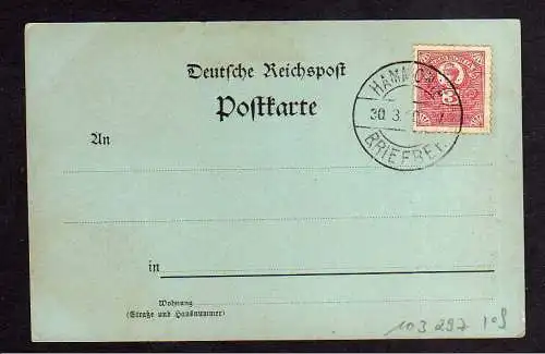 103297 AK Hamburg Altona Fischmarkt 1900 Hammonia Privatpost