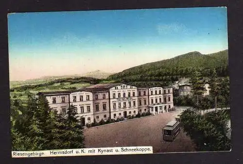 103310 AK Hermsdorf u K. mit Kynast Schneekoppe Tietzes Hotel um 1920