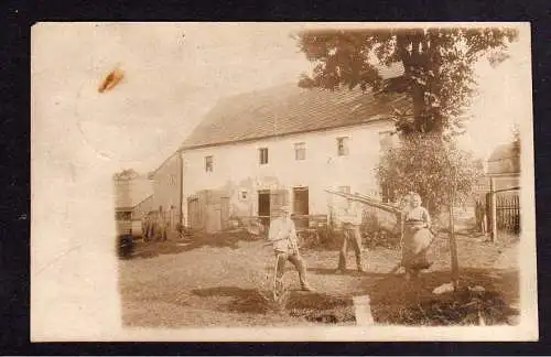 101892 AK Lichtenberg Erzgebirge Müdisdorf 1909 Fotokarte Bauerngehöft