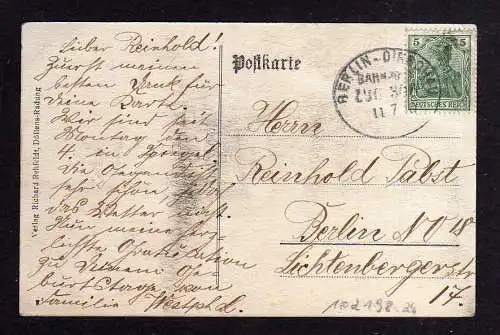 102198 Ansichtskarte Forsthaus Döllensradung Döllens Radung Ostbahn 1910 Bahnpost