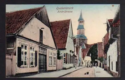 101897 Ansichtskarte Quakenbrück Kirch Strasse 1908