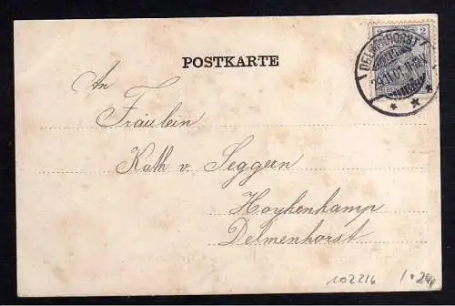 102216 Ansichtskarte Delmenhorst 1901 Geschäftshaus v. Gerhard Wohlers