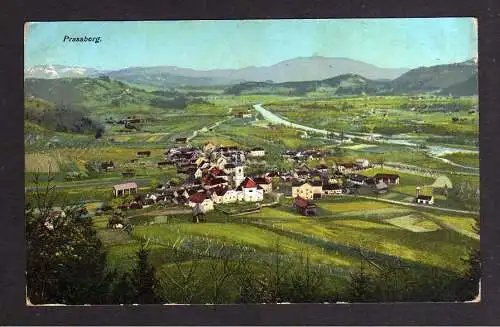 101992 Ansichtskarte Mozirje Prassberg Praßberg Slovenien 1912 Marke Perfin Lochung F.Z.