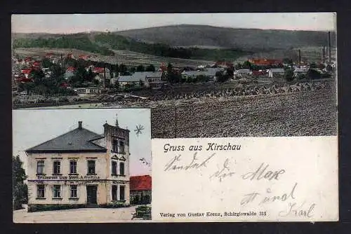 102346 Ansichtskarte Kirschau 1907 Restaurant zum Stern A. Wemme