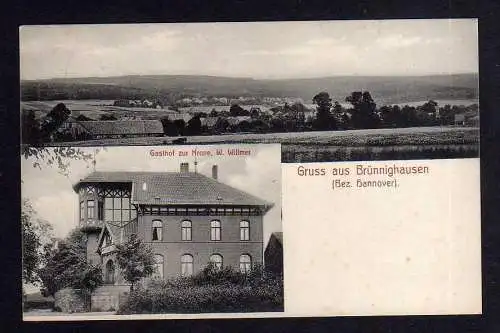 101957 Ansichtskarte Brünninghausen Bez. Hannover 1911 Gasthof zur Krone W. Willmer