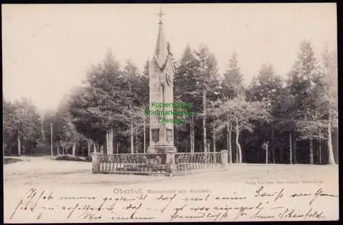 166146 AK Oberhof 1904 Monument am Rondell 