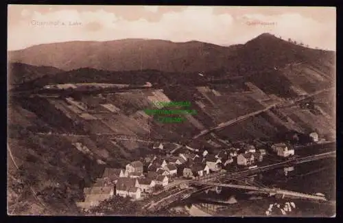 166097 AK Obernhof am Lahn 1909 Panorama Goethepunkt Lahnbrücke 