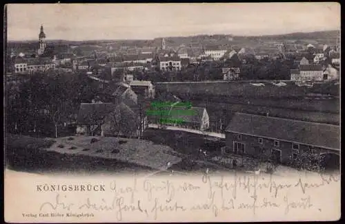 166148 AK Königsbrück 1906 Panorama 