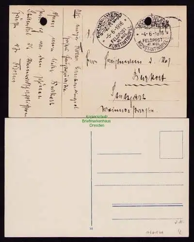 166140 2 AK Konstantinopel Constantinople 1916 Feldpost Mil. Miss. Hagia Sophia