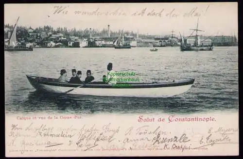 166142 AK Konstantinopel Constantinople 1901  senkrecht gefalten