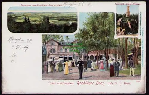 166040 AK Rochlitzer Berg 1910 Hotel Pension Aussichtsturm 