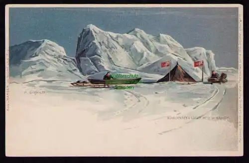 162217 AK Nansen In Nacht und Eis Expedition Nördlichstes Lager 1895 Schlitten Z