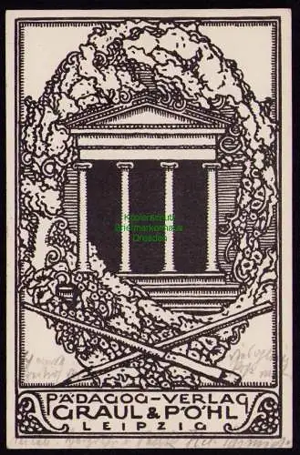 162102 AK Leipzig - Dresden 1912 Künstlerkarte Pädagog. Verlag Graul & Pöhl 