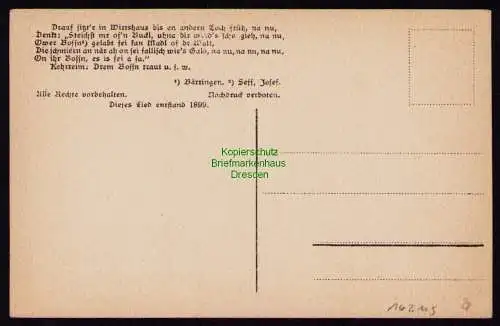 162119 AK Gottesgab Erzgebirge u 1920 Anton Günther Liedkarte `s fallischa Mannl