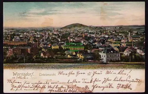 162174 AK Warnsdorf Varnsdorf 1901 Panorama 