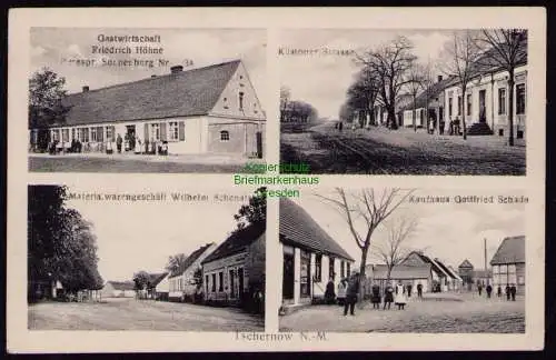 162240 AK Tschernow Czarnow N.-M. um 1915 Gasthaus Küstriner Straße Kaufhaus