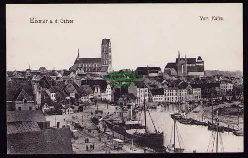 162095 AK Wismar an der Ostsee um 1910 Der Hafen 