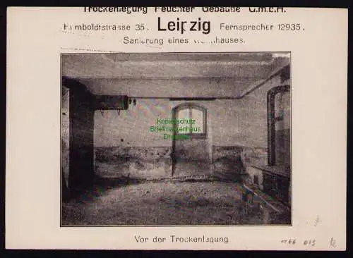 166013 AK Leipzig um 1910 Humboldtstrasse 35 Werbekarte Trockenlegung Feuchter