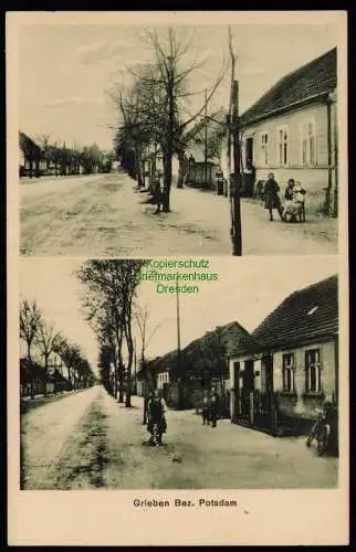 162247 AK Grieben Bez. Potsdam 1925 Dorfstraße 