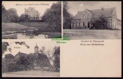 162266 AK Hohenfinow Dorf Eberswalde Land 1932 Gasthof Abendroth Schloss Beth