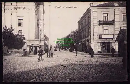 162115 AK Grodno Hrodna um 1915 Kaufmannstraße 