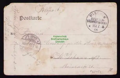 162192 AK Erongo Gebirge DSW Deutsch Südwestafrika 1905 Hererowerft Feldpost